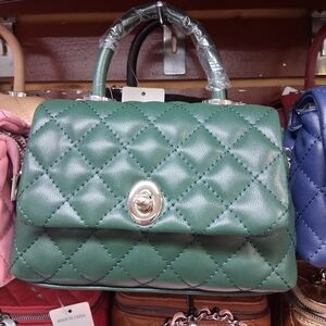 Inspired Fashion, Green Quilted Mini Bag
